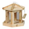 Vogelhaus Pavillon 6-Eck Hängend, FSC®-Holz Und Acrylglas, Ca. 19 X 18 X 18 Cm