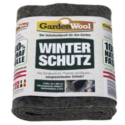 Winterschutzmatte Grau, Faserlänge: Ø45 Mm, 100 % Schafwolle -Bestes Gartengeräte Geschäft 0910250236 Winterschutzmatte grau 30x200cm 55324