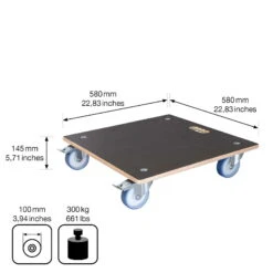 Multi Roller Maxi GRIP, 300 Kg Tragkraft, Holz, Ca. 58 X 58 X 15 Cm -Bestes Gartengeräte Geschäft 0920600405 multi roller maxi grip eckig 4 116647