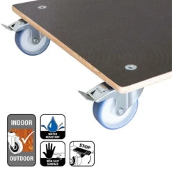 Multi Roller Maxi GRIP, 300 Kg Tragkraft, Holz, Ca. 58 X 58 X 15 Cm -Bestes Gartengeräte Geschäft 0920600405 multi roller maxi grip eckig 5 116646