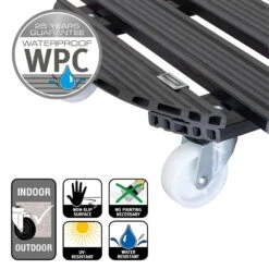 Multi Roller WPC, 120 Kg Tragkraft, Ca. 50 X 50 X 11 Cm -Bestes Gartengeräte Geschäft 0920600471 multi roller wpc anthrazit 5 116663