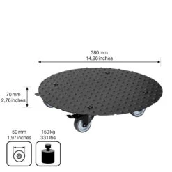 Pflanzenroller 'Alaska', Tragkraft 150 Kg, Anthrazit, Alu, 7 X 38 X 38 Cm -Bestes Gartengeräte Geschäft 0920600519 pflanzenroller alaska 4 116736
