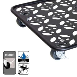 Pflanzenroller GH0936/0937, Tragkraft 80 Kg, Schwarz, Ø 30 Cm -Bestes Gartengeräte Geschäft 0920600521 pflanzenroller 5 116747