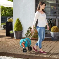 Schlauchwagen AquaRoll S, Gardena, Schlauchlängen Bis 15 M -Bestes Gartengeräte Geschäft 0930200441 Schlauchwagen Aqua Roll S Set kpl mit 20m Schlauch und Systemteilen 5 61596