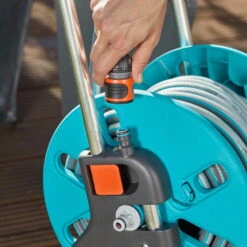 Schlauchwagen AquaRoll S, Gardena, Schlauchlängen Bis 15 M -Bestes Gartengeräte Geschäft 0930200441 Schlauchwagen Aqua Roll S Set kpl mit 20m Schlauch und Systemteilen 6 61595