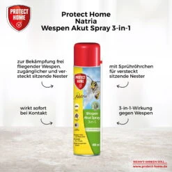 Protect Home Natria Wespen-Akut Spray, 400 Ml -Bestes Gartengeräte Geschäft 0950300974 Natria Wespen Akut Spray 3in1 400ml 3 107285