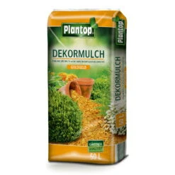 Plantop Dekormulch Goldgelb, 1950 L Gesamt, 39 Sack á 50 Liter -Bestes Gartengeräte Geschäft 0960200190 Plantop Dekormulch 10 40mm goldgelb 50l 1 1 78111