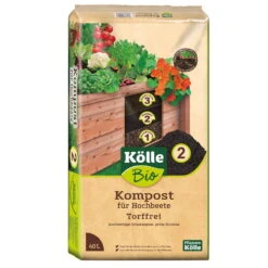 Kölle Bio Hochbeet-Kompost 45 Sack à 40 L, Palettenware Ohne Zusätzliche Versandkosten -Bestes Gartengeräte Geschäft 0960300201 0960300208 Koelle Bio Hochbeet Kompost 40l PAL45 88383
