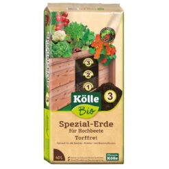 Neue Produkte -Bestes Gartengeräte Geschäft 0960300202 0960300205 0960300206 Koelle Bio Hochbeet Spezialerde torffrei 40l PAL60 88384 1
