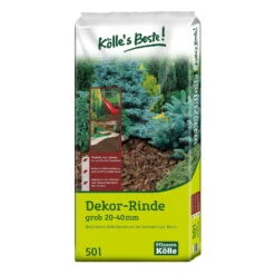 Kölle's Beste Dekor-Rinde Grob, 2250l, 45 Sack á 50l -Bestes Gartengeräte Geschäft 0960400020 KB Dekorrinde 20 40mm 50L 76990