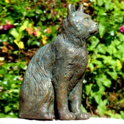 Rottenecker Bronze-Katze, Mittelgroß, Sitzend, 25 X 13 X 23 Cm -Bestes Gartengeräte Geschäft 0980306261 Katze mittelgross H25xB13xT23cm2 75591
