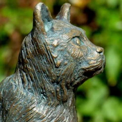 Rottenecker Bronze-Katze, Mittelgroß, Sitzend, 25 X 13 X 23 Cm -Bestes Gartengeräte Geschäft 0980306261 Katze mittelgross H25xB13xT23cm 75593