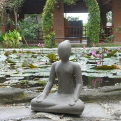 Steinguss Gartenornament 'Yoga', Natur, 26 X 18 X 31 Cm -Bestes Gartengeräte Geschäft 0980306816 steinguss gartenornament yoga 2 123354