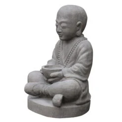 Buddha-Statue, Trockensteinguss, 33 X 30 X 54 Cm -Bestes Gartengeräte Geschäft 0980306820 buddha statue aus trockensteinguss 3 123365