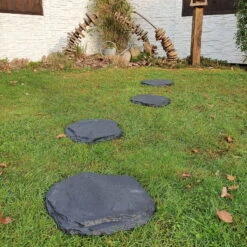 Beton-Trittstein 'Typ A', Anthrazit, In Natursteinoptik, 42 X 37 X 3 Cm -Bestes Gartengeräte Geschäft 0990100376 Koelle Beton Trittstein Typ A in Natursteinoptik anthrazit 1 79085 1