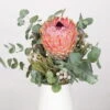 Blumenbund Protea Barbigera Mit Eukalyptus Und Brunia, Inkl. Gratis Grußkarte
