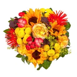 Blumenstrauß 'Sommerabend' Inkl. Gratis Grußkarte -Bestes Gartengeräte Geschäft 1110600041 Sommer Orange D33cm 2 6660