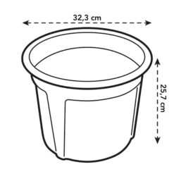 Elho Kartoffeltopf Green Basics Living Black, Ø 32,3 Cm, Höhe 25,7 Cm, Erdvol. 13 L -Bestes Gartengeräte Geschäft 12 gb potato pot 33 living black 8711904315597 110980