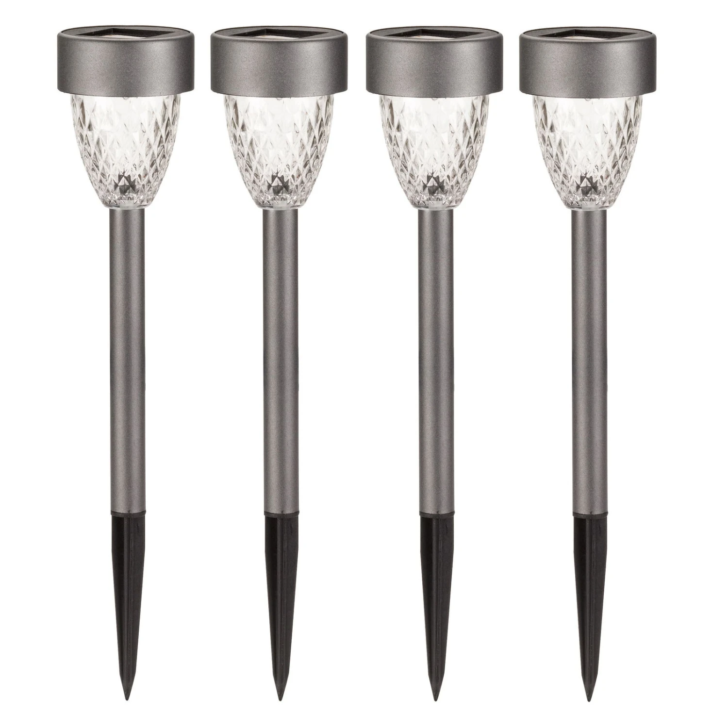 Gartenleuchte 'Cygnus', 4er-Set, Grau, Edelstahl 2 Gartenleuchte 'Cygnus', 4er-Set, Grau, Edelstahl – Bild 2