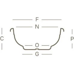 Euro 3 Plast Pflanzschale Olimpo Anthrazit -Bestes Gartengeräte Geschäft 3210100220 Pflanzschale Olimpo technische Zeichnung 111236 1
