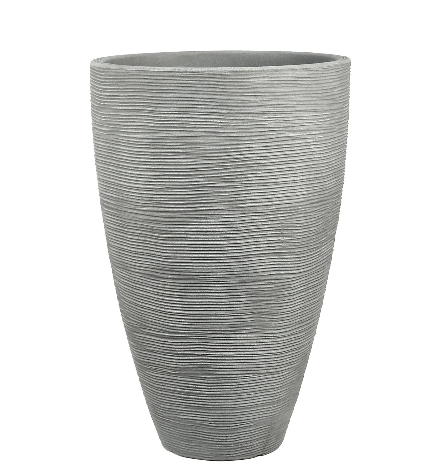 Pflanzgefäß "Jasmin" Grau, In Rillenoptik, Ø 40 Cm, Höhe 60 Cm, Füllvol. 48,5 L 1 Pflanzgefäß "Jasmin" Grau, In Rillenoptik, Ø 40 Cm, Höhe 60 Cm, Füllvol. 48,5 L