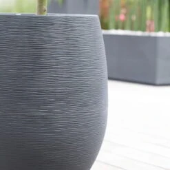 Pflanzgefäß Graphit Egg, Anthrazit, Wasserdicht, Robust -Bestes Gartengeräte Geschäft 3210103698 Pflanzgefaess Graphit Egg anthrazit D50xH60cm 53Ltr 3 62074