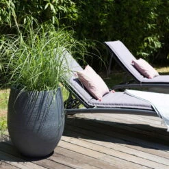 Pflanzgefäß Graphit Egg, Anthrazit, Wasserdicht, Robust -Bestes Gartengeräte Geschäft 3210103698 Pflanzgefaess Graphit Egg anthrazit D50xH60cm 53Ltr 5 62073