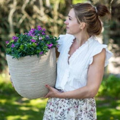 Pflanzgefäß 'Rib', Beige -Bestes Gartengeräte Geschäft 3210104126 3210104127 pflanzgefaess rib beige 2 116922