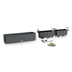 Lechuza Balconera Cottage, Granit -Bestes Gartengeräte Geschäft 3230100595 Balconera Cottage80 79x19x19cm granit Pflanzvol 12Ltr 3 17880