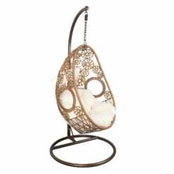 Hängesessel Rhodes, Natur, Inkl. Kissen, Handgewebt, 195 X 95 X 95 Cm -Bestes Gartengeräte Geschäft 3910302500 Haengesessel Rhodes natur inkl Kissen ca95x95x195cm6 71990