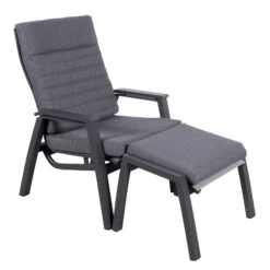 Loungesessel 'Paris', Grau/schwarz -Bestes Gartengeräte Geschäft 3910302694 Loungesessel Paris inkl Auflage 8 118555