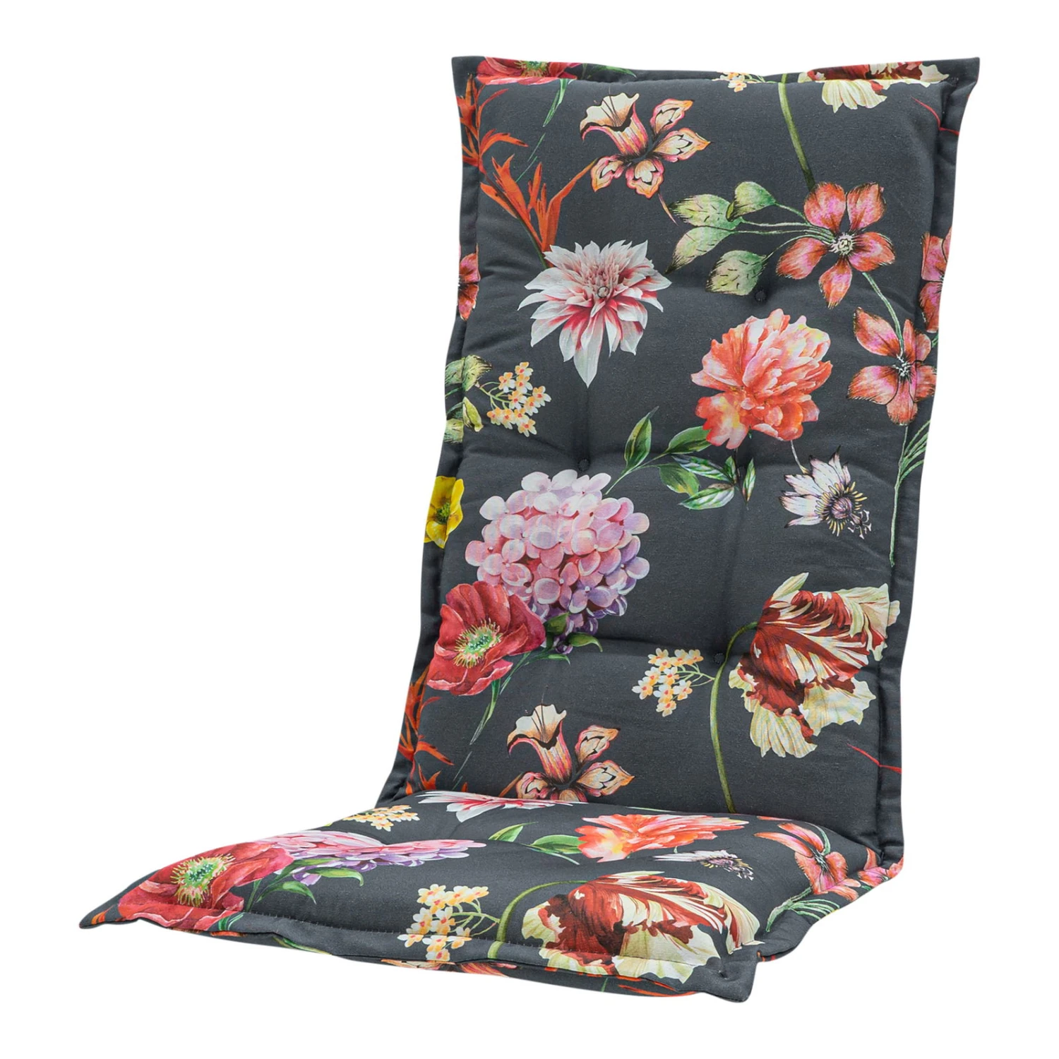 Madison Hochlehnerauflage 'Hortus', Grau, Ca. 123 X 50 Cm 1 Madison Hochlehnerauflage 'Hortus', Grau, Ca. 123 X 50 Cm