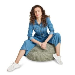 Best Pouf 'Ronda', Natur, Ca. 55 X 55 X 41 Cm -Bestes Gartengeräte Geschäft 3910409174 Pouf Ronda naturel 3 100708