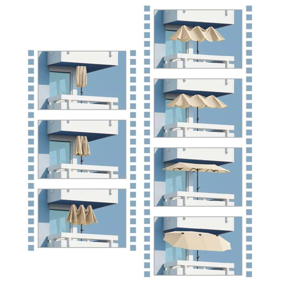 Sonnenschirm Salerno, Mit Schutzhülle, Ca. 300 X 150 Cm, Natur 7 Sonnenschirm Salerno, Mit Schutzhülle, Ca. 300 X 150 Cm, Natur – Bild 7