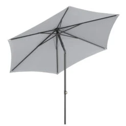 Mittelstockschirm 'Sevilla', Ø Ca. 270 Cm -Bestes Gartengeräte Geschäft 3910503154 Sonnenschirm Sevilla silbergrau 8 90482