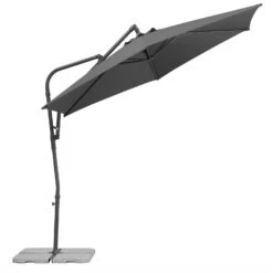 Pendelschirm, 'Genua', Ø Ca. 300 Cm -Bestes Gartengeräte Geschäft 3910503209 Ampelschirm Genua anthrazit 7 90696