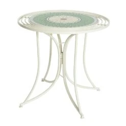 Bistro-Klapptisch 'Vigo', Grün Mit Blumenmosaik