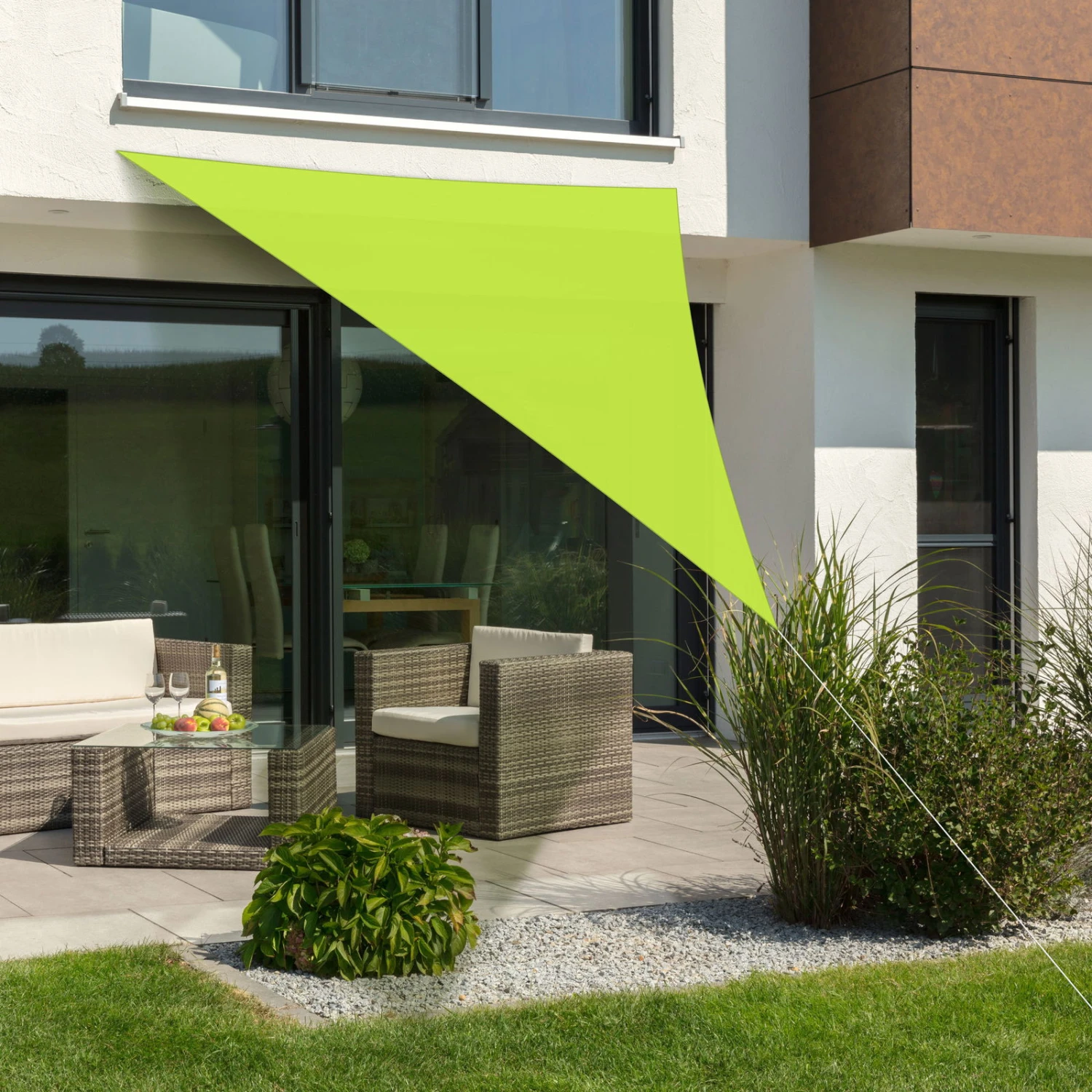 Sonnensegel 'Lanzarote', Grün, Ca. 400 X 400 X 300 Cm 1 Sonnensegel 'Lanzarote', Grün, Ca. 400 X 400 X 300 Cm