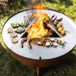 Edelstahl-Feuerstelle 'TRIA', Rost, 100 X 55 X 100 Cm -Bestes Gartengeräte Geschäft 3920100752 Feuerstelle TRIA rost ca100x55x100cm 1 125231