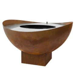 Feuerstelle 'Wave', Rost, Edelstahl, Ca. 100 X 55 X 100 Cm -Bestes Gartengeräte Geschäft 3920100768 Feuerstelle WAVE rost ca100x55x100cm 1 1 119654