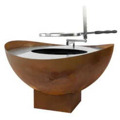 Feuerstelle 'Wave', Rost, Edelstahl, Ca. 100 X 55 X 100 Cm -Bestes Gartengeräte Geschäft 3920100768 Feuerstelle WAVE rost ca100x55x100cm 3 119659