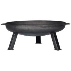Feuerschale, Rund, Schwarz -Bestes Gartengeräte Geschäft 3920150153 Rustikale Feuerschale S aus Eisen ca 60cm rund 1 118582