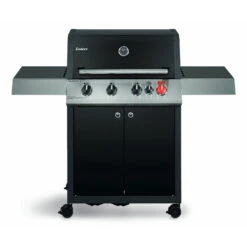 Gasgrill Colorado, Schwarz, Stahl, 117 X 54,5 X 145 Cm -Bestes Gartengeräte Geschäft 3920200345 8521 Colorado 4 I Turbo frontal Schatten 122898