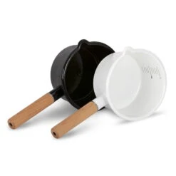 Petromax Stieltopf, Weiß, Edelstahl/Holz, Ca. 1 Liter -Bestes Gartengeräte Geschäft 3920502264 petromax emaille stieltopf 3 121457