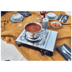 Kartuschenkocher 'Nelson', Oberfläche Edelstahl, 13 X 28 X 37 Cm -Bestes Gartengeräte Geschäft 3930300043 kartuschenkocher nelson ambiente 2 121301