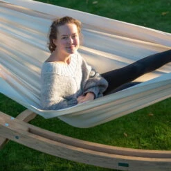 LA SIESTA Doppel-Hängematte Brisa, Vanilla, Outdoor Material, Bis 160 Kg, Wetterfest -Bestes Gartengeräte Geschäft 3940200279 Doppel Haengematte Brisa vanilla Outdoor Material 12 61114