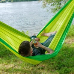 LA SIESTA Singe-Reisehängematte Colibri 3.0, Palm, Nylon, Bis 180 Kg, Reißfest, Leicht -Bestes Gartengeräte Geschäft 3940200282 Single Reisehaengematte Colibri 3 0 palm Nylon Stoff 7 61223