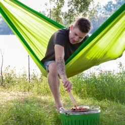 LA SIESTA Singe-Reisehängematte Colibri 3.0, Palm, Nylon, Bis 180 Kg, Reißfest, Leicht -Bestes Gartengeräte Geschäft 3940200282 Single Reisehaengematte Colibri 3 0 palm Nylon Stoff 9 61221