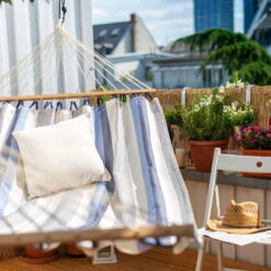 LA SIESTA Doppel-Stabhängematte 'Alisio', Sea Salt -Bestes Gartengeräte Geschäft 3940200309 Doppel Stabhaengematte Alisio Sea Salt wetterbestaendig 1 86055