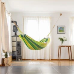 LA SIESTA Hängematte 'Modesta', Jungle, Single - L 300 X B 140 Cm -Bestes Gartengeräte Geschäft 3940200329 Single Haengematte Modesta Jungle Bio Baumwolle 2 106088